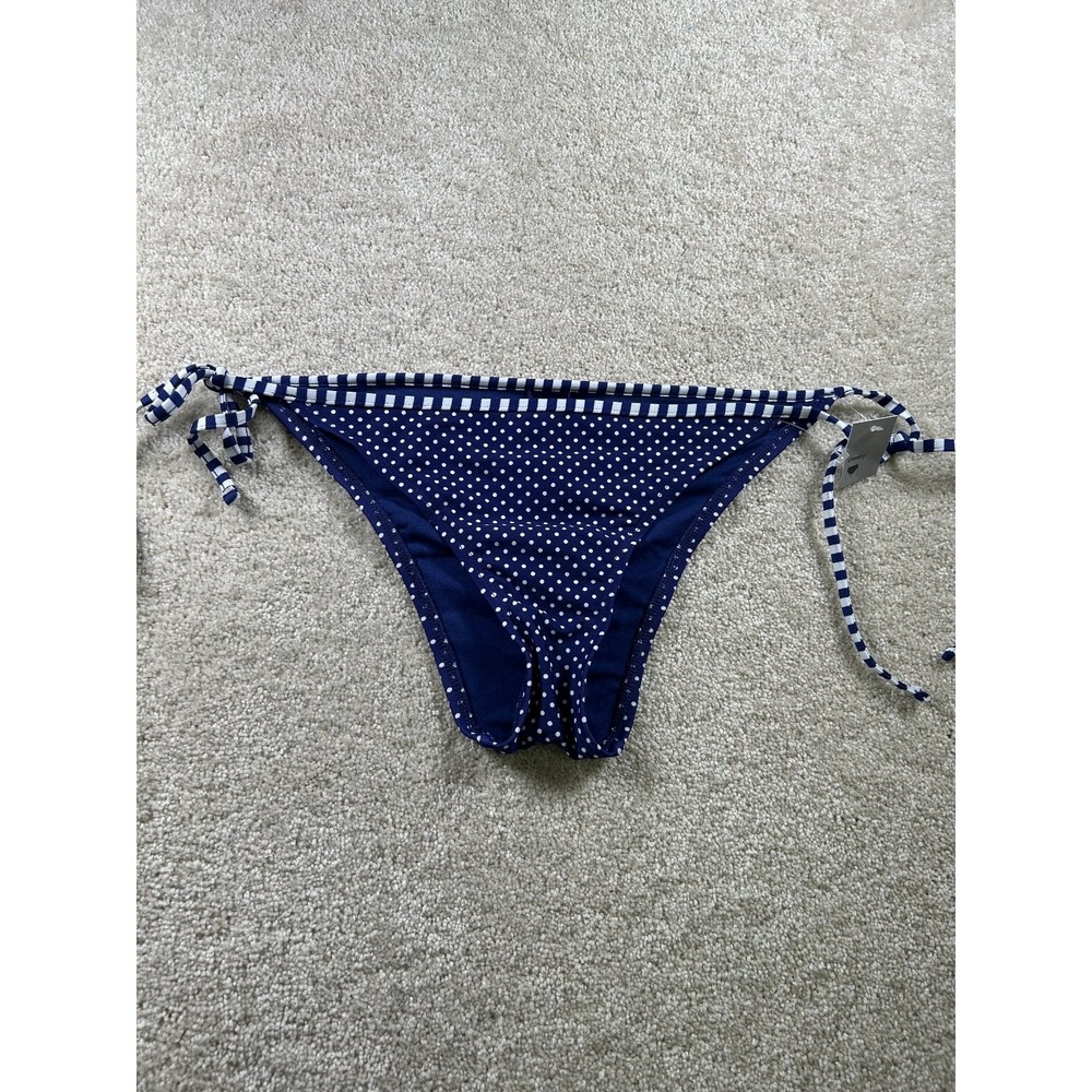 Missimo Swimwear‎ Women's Navy Blue M Cheeky Polka Dot Bikini Bottom
